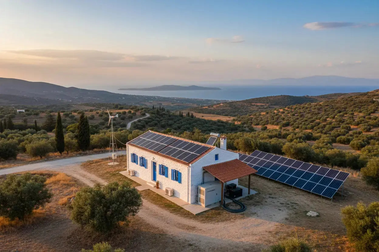"Αυτόνομο φωτοβολταϊκό σύστημα off-grid χωρίς σύνδεση στο δίκτυο – Ελλάδα 2026"