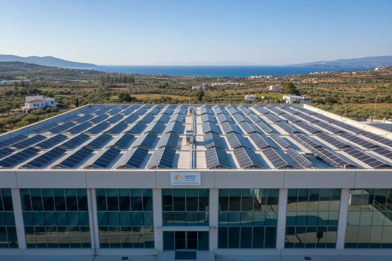"Φωτοβολταϊκά σε επαγγελματικό κτίριο – εγκατάσταση για επιχειρήσεις στην Ελλάδα 2026"