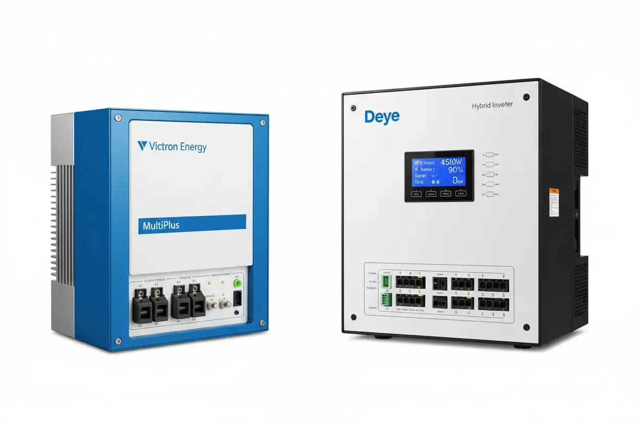"Σύγκριση Victron Energy και Deye hybrid inverter για φωτοβολταϊκά συστήματα 2026"