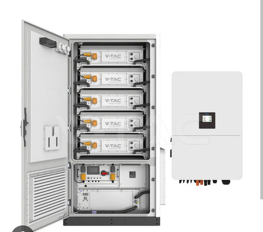 Deye GE-F15 υβριδικό inverter 15kW τριφασικό μπαταρία LiFePO4 30.4kWh IP55 σετ αποθήκευσης ενέργειας